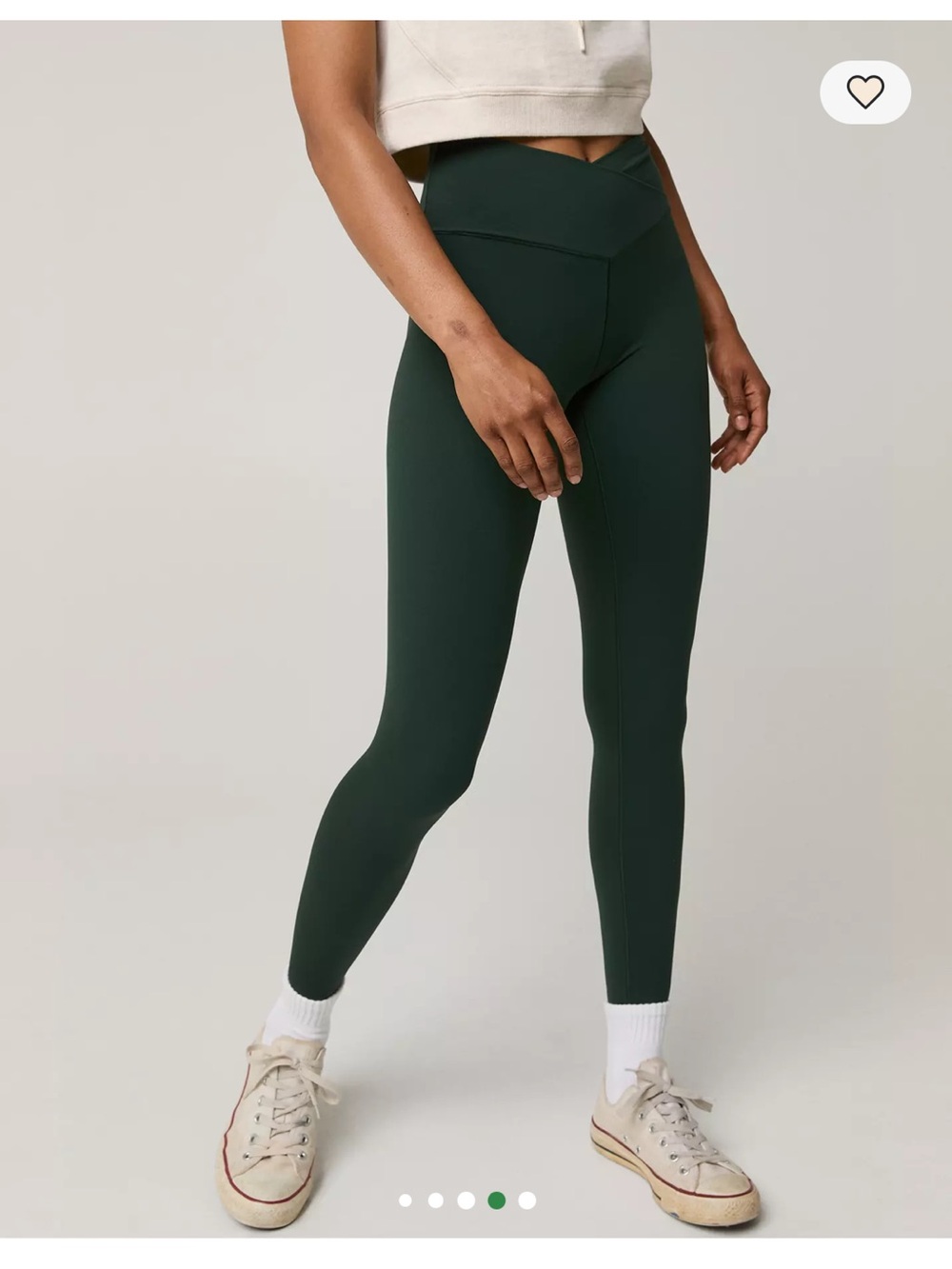Offline by Aerie Real Me High-Waist Crossover Leggings Mystical Green